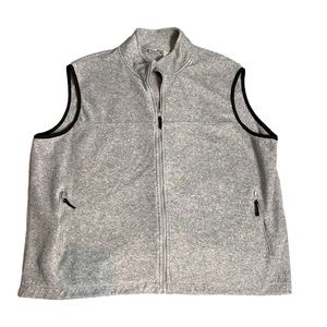 Alpine Ridge Fleece Zip Up Vest Size XL Gray Black Rugged Wear Pockets Winter